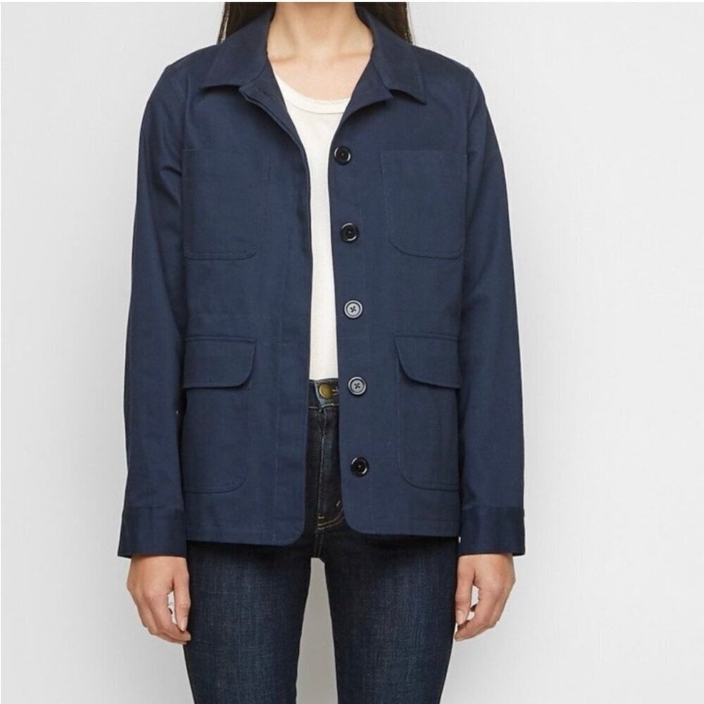 Jenni Kayne military chore coat in navy